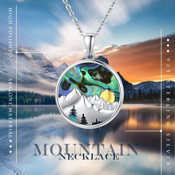 Sterling Silver Mountain Necklace-4