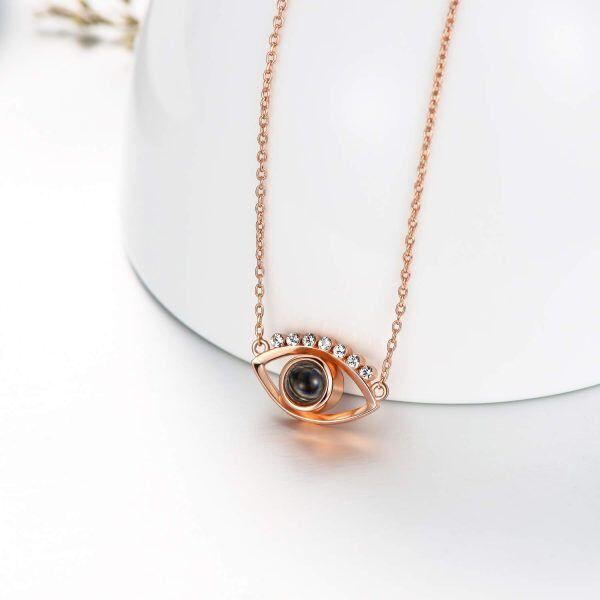 Sterling Silver Evil Eye Necklace-1