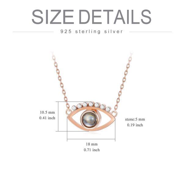 Sterling Silver Evil Eye Necklace-3