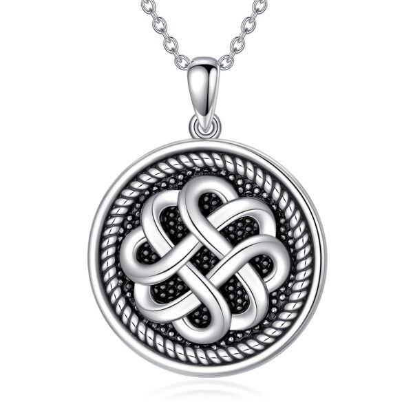 Sterling Silver Celtic Knot Necklace-0