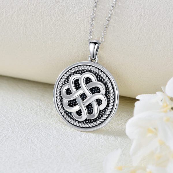 Sterling Silver Celtic Knot Necklace-3