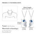 wholesale 925 Sterling Silver Blue Crystal Broken Heart Matching Set Necklaces for Couples-0-5