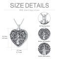 wholesale 925 Sterling Silver Heart-Shaped Mother and Daughter Cremation Jewelry Urn Pendant Necklace with Funnel Set-0-2