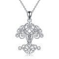 wholesale 925 Sterling Silver Celtic Knot Tree of Life Pendant Necklace for Women-0-0