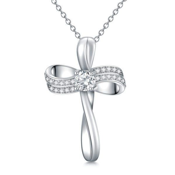 Sterling Silver Cross Necklace-0