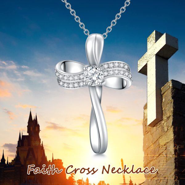 Sterling Silver Cross Necklace-1