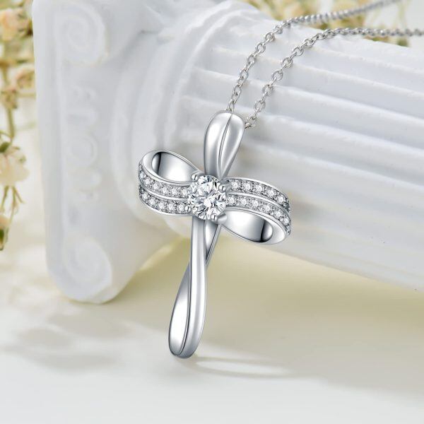 Sterling Silver Cross Necklace-3