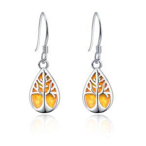 Sterling Sliver Tree Of Life Earrings-0