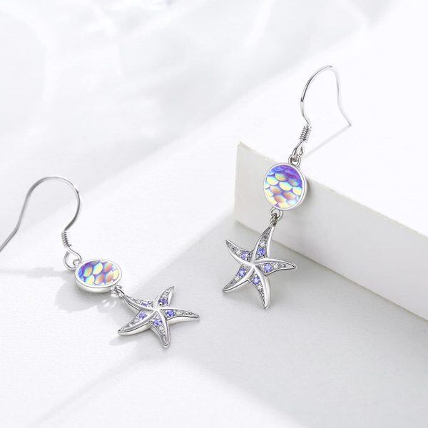 Sterling Silver Starfish Earrings-3