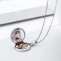wholesale 925 Sterling Silver Tree of Life Mother & Child Elephants Photo Locket Pendant Necklace for Women-0-2