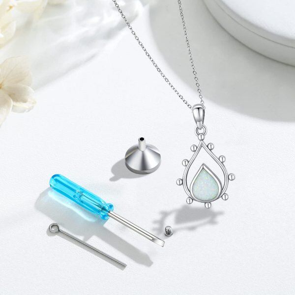 Sterling Silver Teardrop Necklace-4