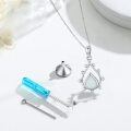 wholesale 925 Sterling Silver Opal Tear Drop Cremation Jewelry Urn Pendant Necklace for Ashes - Women's Keepsake Memorial Chain-0-4