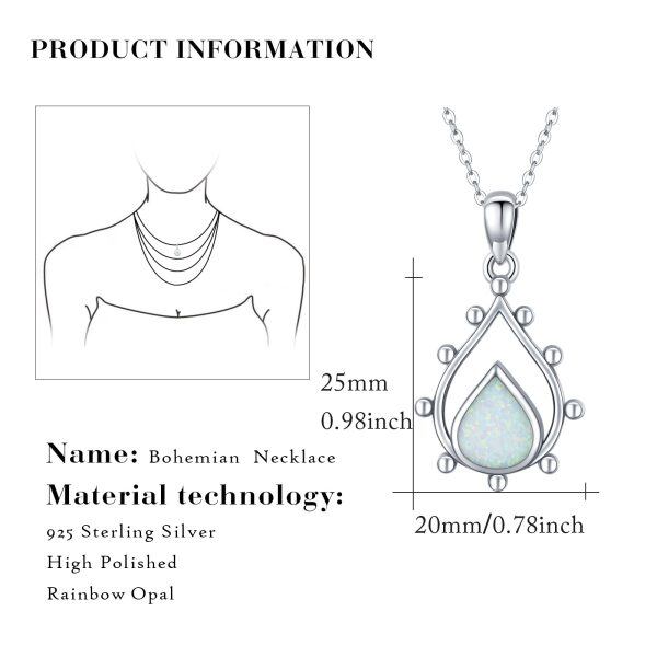 Sterling Silver Teardrop Necklace-5