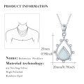 wholesale 925 Sterling Silver Opal Tear Drop Cremation Jewelry Urn Pendant Necklace for Ashes - Women's Keepsake Memorial Chain-0-5