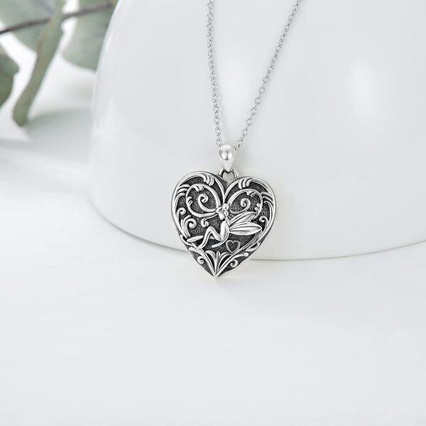 Sterling Silver Heart Fairy Necklace-1