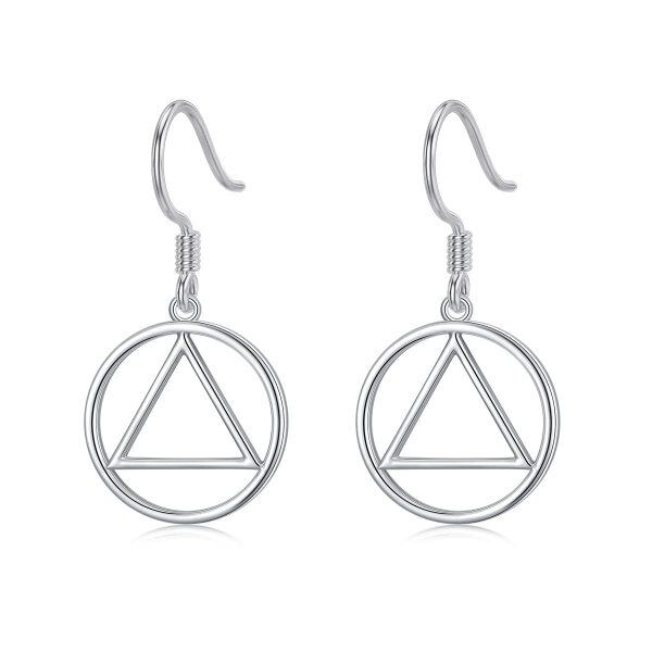 Sterling Silver Sobriety Earrings-0