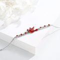 wholesale 925 Sterling Silver Red Enamel Bird Charm Bracelet for Women-0-1