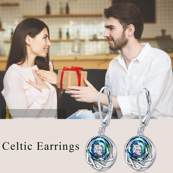 Sterling Silver Celtic Earrings-5