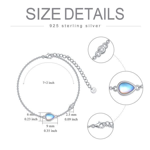 Sterling Silver Teardrop Bracelet-4