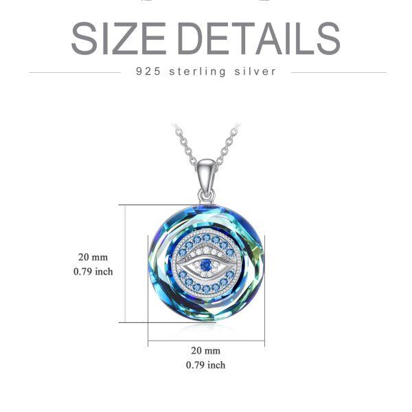 Sterling Silver Evil Eye Necklace-4