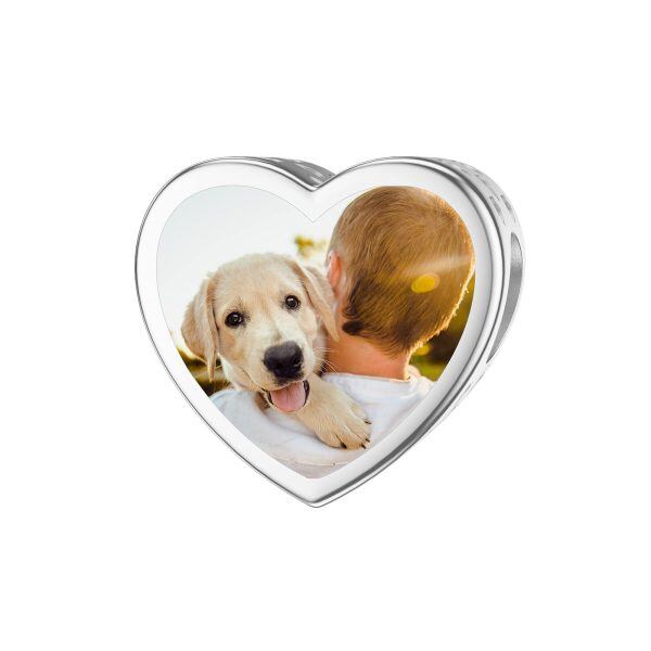 Sterling Silver Heart Dog Paw Charms-3