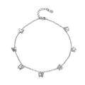 wholesale 925 Sterling Silver Butterfly Charm Ankle Anklet for Women - Wholesale Jewelry-0-0