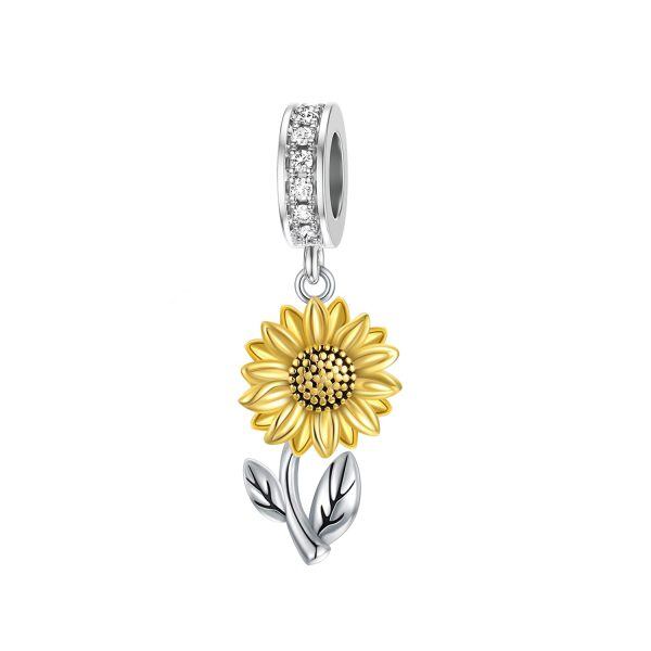 Sterling Silver Sunflower Charms-0