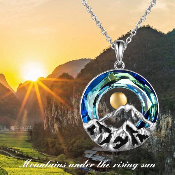 Sterling Silver Mountain Necklace-5