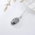 wholesale 925 Sterling Silver Abalone Shell Tree of Life Pendant Necklace for Women-0-3