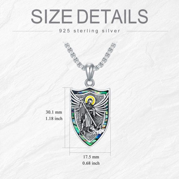 Sterling Silver St Michael Necklace-2