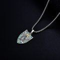 wholesale 925 Sterling Silver Saint Michael Shield Pendant Necklace  for Men-0-4
