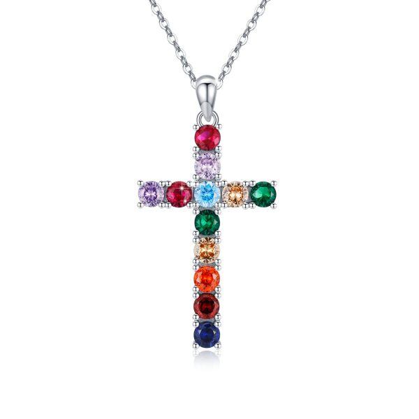 Sterling Silver Cross Necklace-0