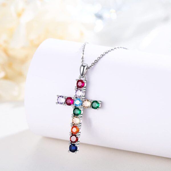 Sterling Silver Cross Necklace-1