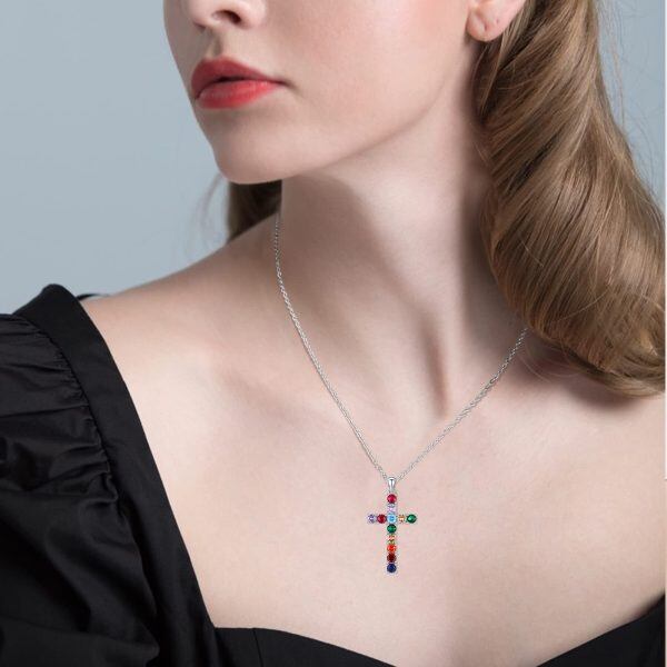 Sterling Silver Cross Necklace-2