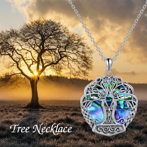 Sterling Silver Celtic Tree Of Life Necklace-5