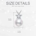 wholesale 925 Sterling Silver Star & Simulated Pearl Pendant Necklace for Women Girls Vintage s-0-3