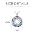 wholesale 925 Sterling Silver Round Cut Crystal Cubic Zirconia Shape Pendant Necklace for Women-0-2
