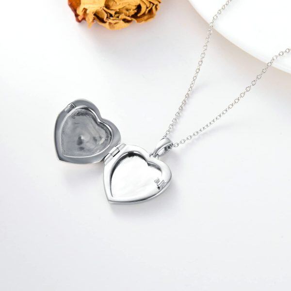 Sterling Silver Heart Necklace-3