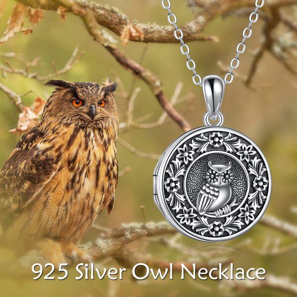 Sterling Silver Owl Necklace-5