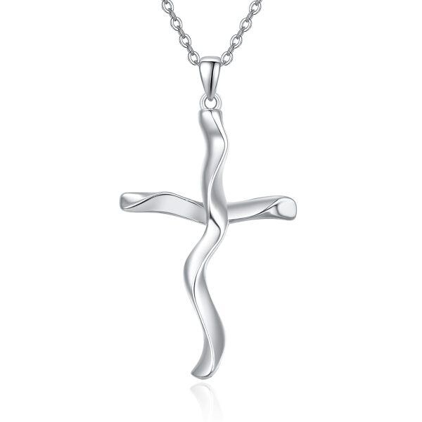 Sterling Silver Cross Necklace-0