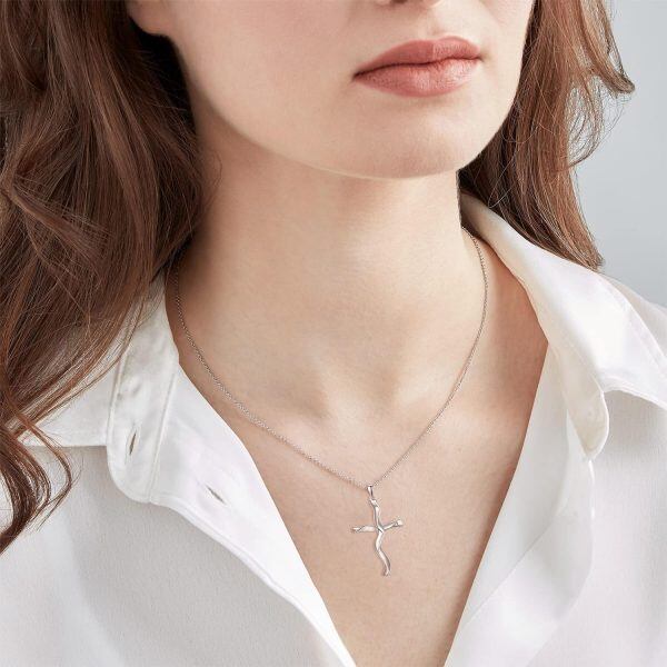 Sterling Silver Cross Necklace-4