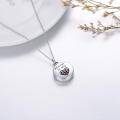 wholesale 925 Sterling Silver Always In My Heart Cremation Jewelry Keepsake Pendant with Red Crystal Accents and Funnel Set for Women-0-2