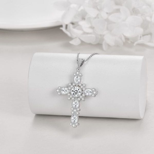 Sterling Silver Cross Necklace-3