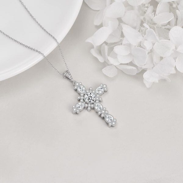 Sterling Silver Cross Necklace-4