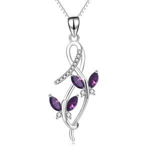 Sterling Silver Infinity Butterfly Necklace-0