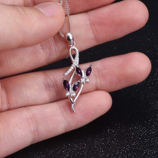 Sterling Silver Infinity Butterfly Necklace-3