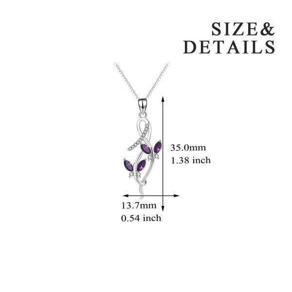 Sterling Silver Infinity Butterfly Necklace-5