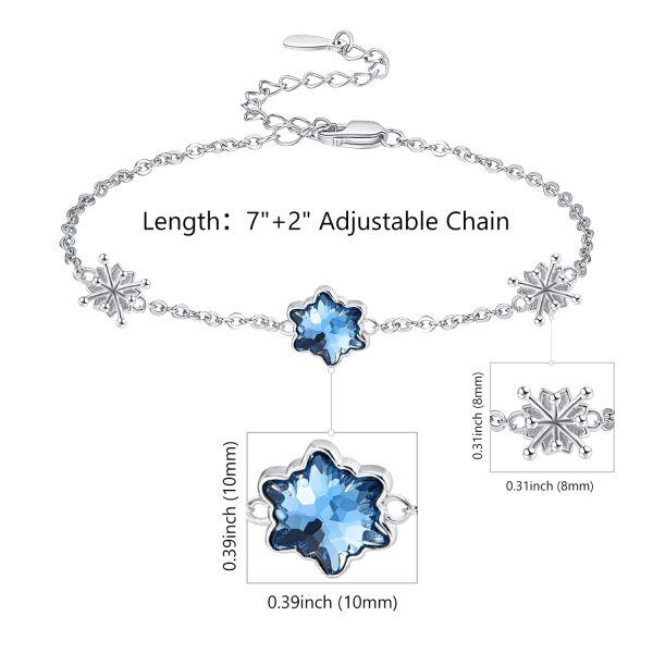 Sterling Silver Snowflake Bracelet-2