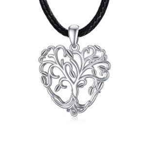 Sterling Silver Tree Of Life Necklace-0