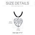wholesale 925 Sterling Silver Tree of Life Pendant on Black Braided Cord Necklaces for Women -0-5